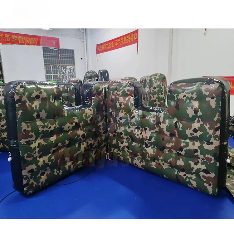 Factory Camouflage Cheap Paintball Inflatable Wall Bunker inflatable Paintball Wall air sport game outdoor for real life CS game