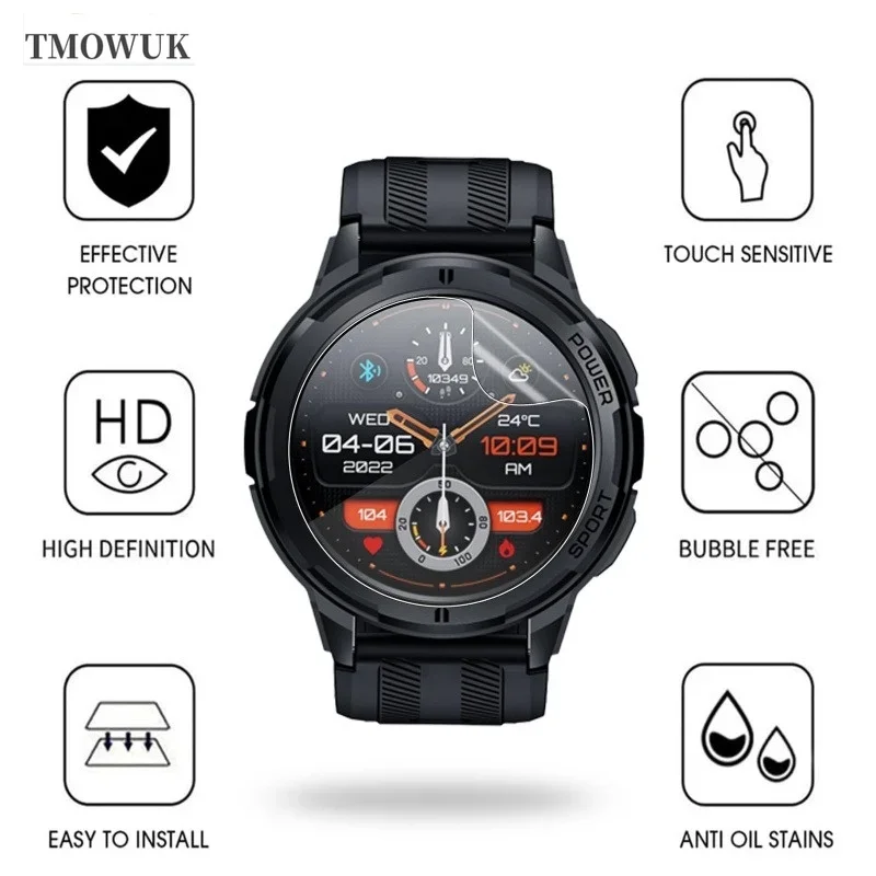 For OUKITEL BT10 Tempered Glass Screen Protector Watch Film HD Clear 9H Anti-Scratch Accessories