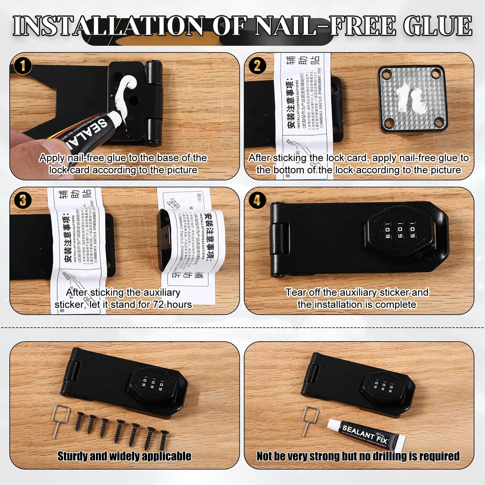 4in الميكانيكية قفل بكلمة مرور المنزلية قفل بكلمة مرور الروتاري غلق بمشبك أقفال بدون مفتاح لحديقة صندوق البريد الداخلي الحمام أبواب الحيوانات الأليفة #4