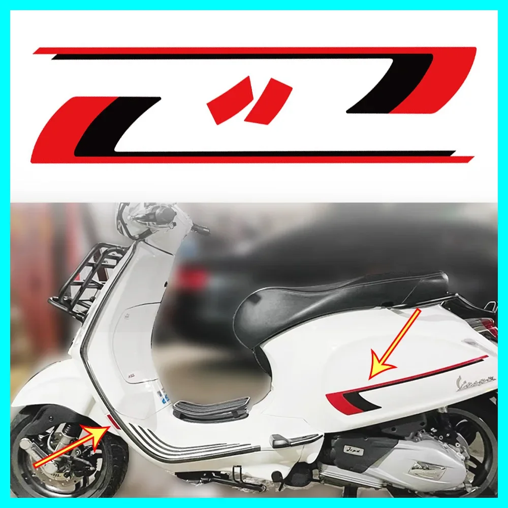 

Motorcycle Body Reflective Decal For Vespa Sprint Primavera 150 GTS 300 GTV Personalized Decoration Reflective Light Decal