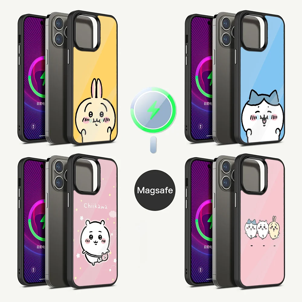 Cartoon C-ChiikawaeS-S Phone Case For iPhone 16,15,14,13,12,11,Plus,Pro,Max Mini Magsafe Magnetic Wireless Charging