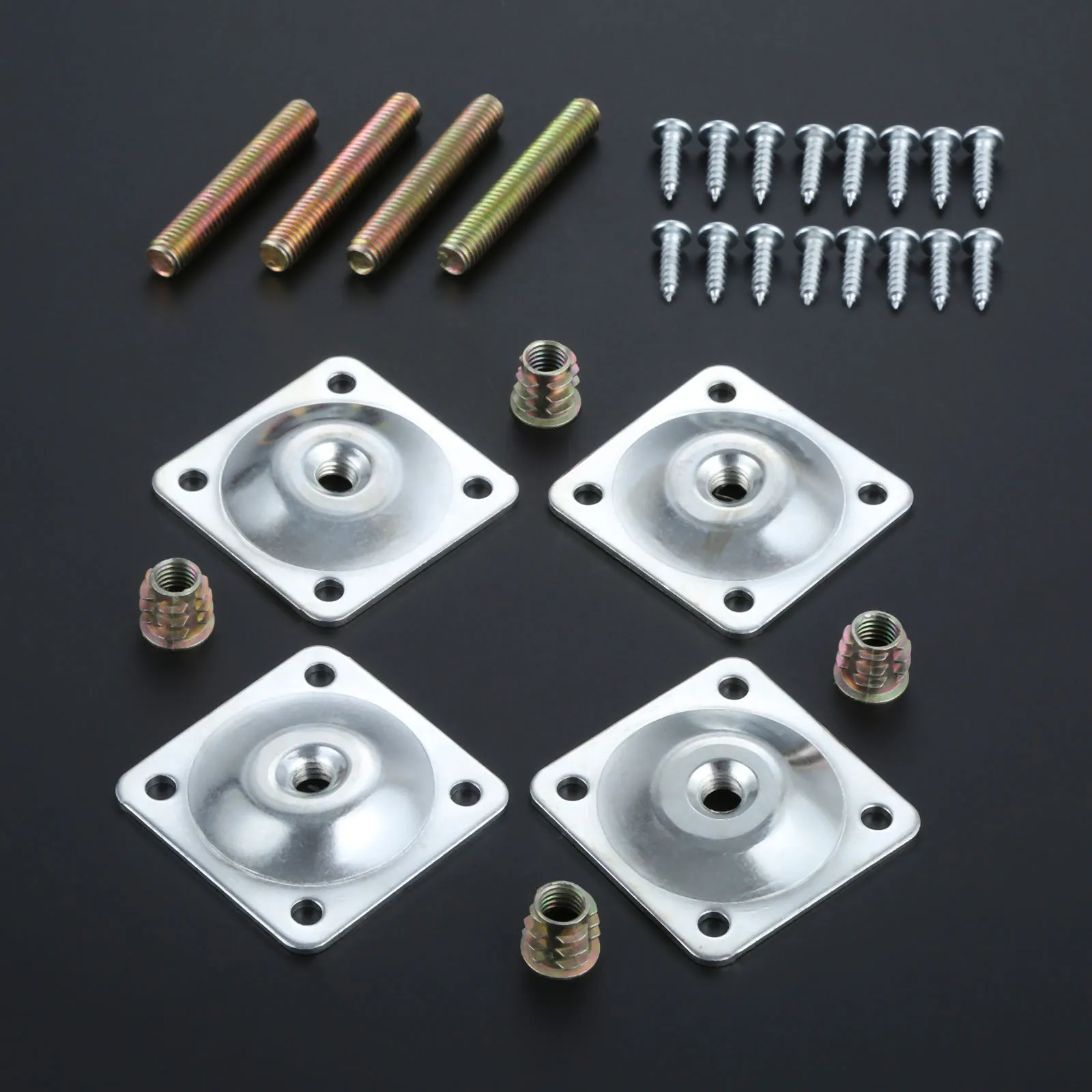 8 oder 4 Sätze Metall bein befestigungs platten Füße abgewinkelte Ebenen halterungen mit Dübels ch rauben Möbel tisch Sofa Kaffees tühle Pad