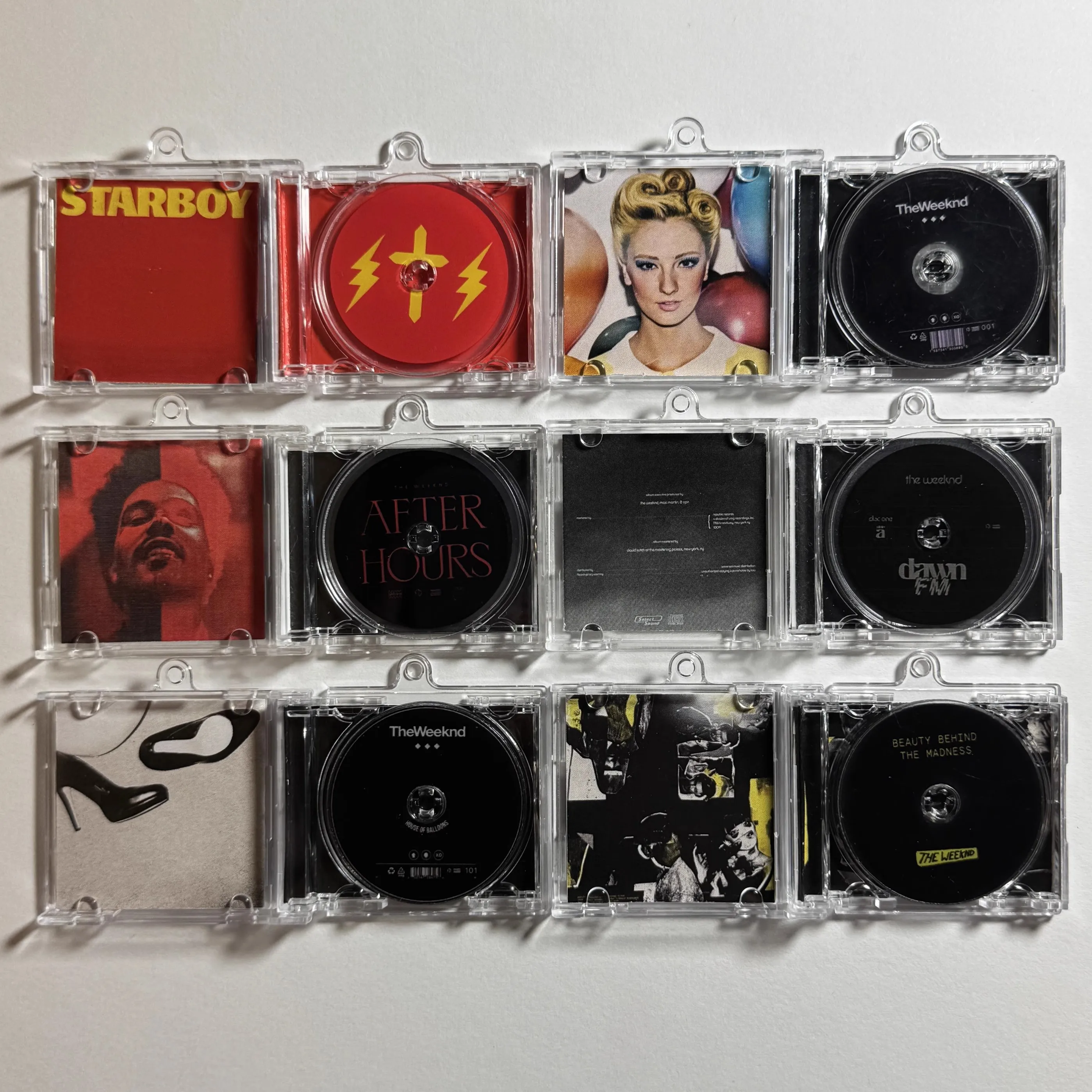 Rap The Weeknd Muziek CD NFC Sleutelhanger Starboy Album MINI CD Acryl Sleutelhanger Cosplay Hanger Rugzak DIY Speelliedjes Accessoires