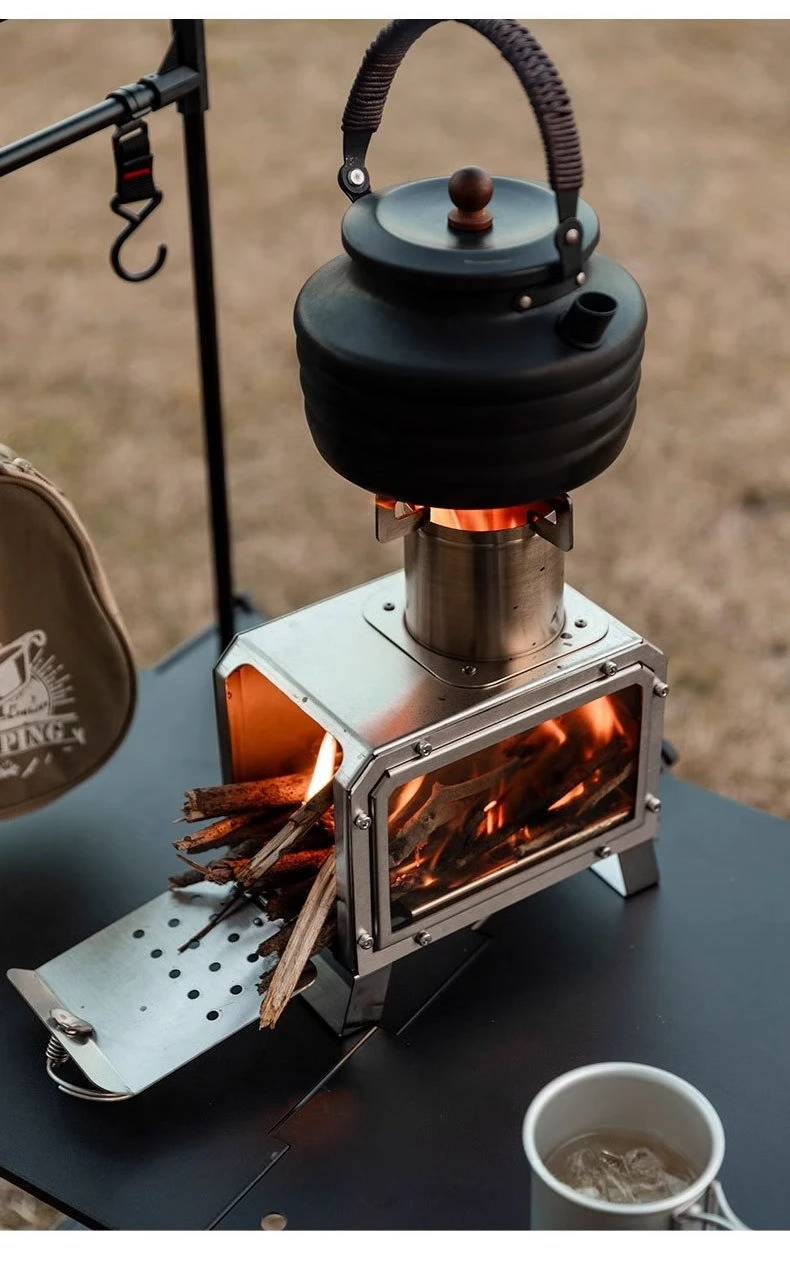 Outdoor Camping Stove Wood - Estufa de leña portátil para acampar,