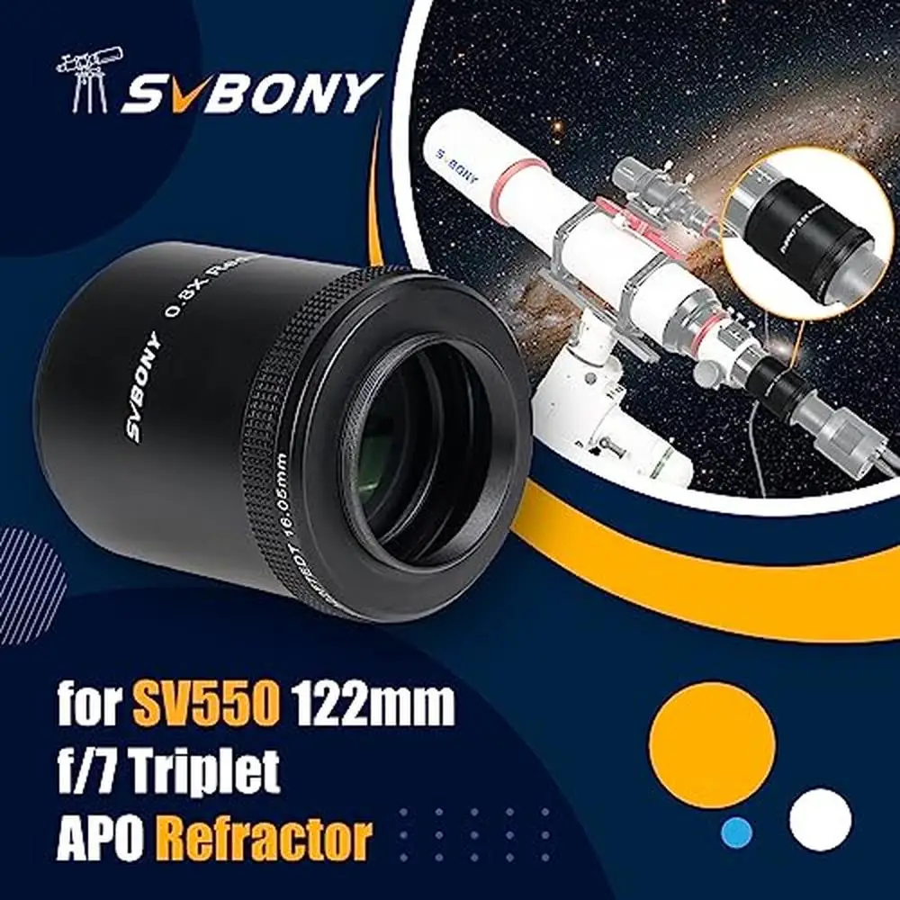 Field Flattener 0.8X Focal Reducer SV550 122mm Telescope Improve Imaging Quality and Shooting Efficiency Astrophotography