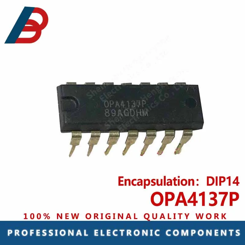 10PCS   OPA4137P in-line DIP14 operational amplifier chip