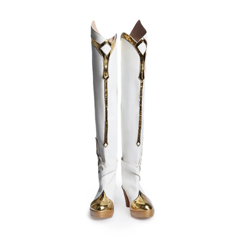 أحذية Fulujiacos Genshin Impact Lumine التأثيرية أحذية كوميدية لحفلات الهالوين التأثيرية