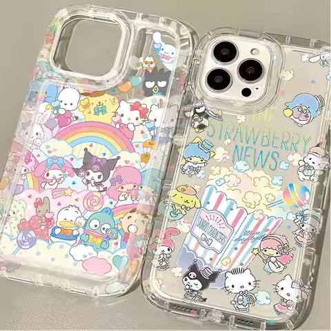 Lovely Hello Kitty Cinnamoroll Case For Samsung Galaxy A24 A15 A55 A05 A05S A14 A13 A23 A73 A12 A22 A32 A52 A52S A72 A31 A51 A71