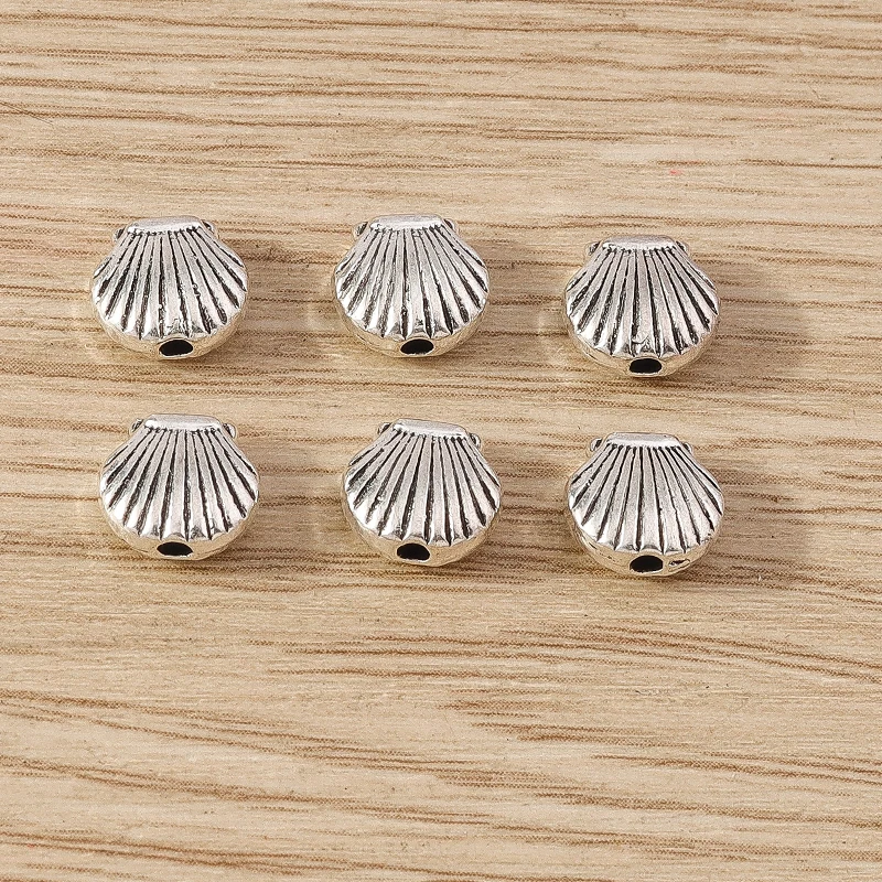 20 Stück süße Meerjungfrau Life Charms Legierung Schildkröte Seestern Fisch Muschel kleines Loch lose Distanzperlen für Schmuckherstellung DIY Handwerk Geschenk – Detail 12