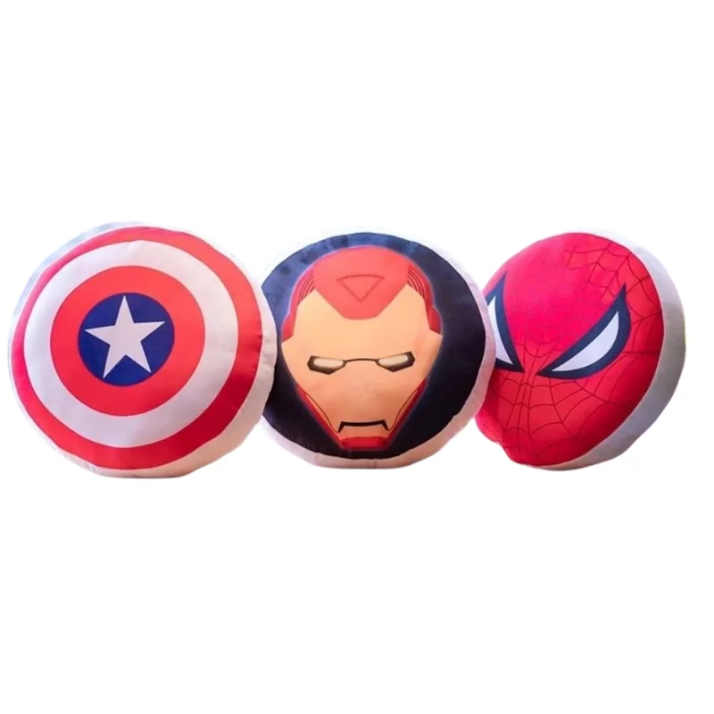 Avengers Marvel Series Anime Peripheral Doll Pillow Spiderman Iron Man Captain America Cushion Kawaii Plush Toy Gift for Friends