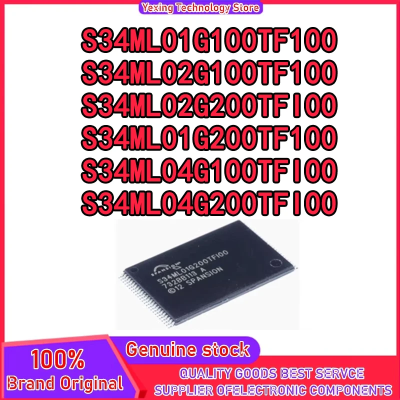 

5 шт. S34ML04G200TFI00 S34ML02G200TFI00 S34ML04G100TFI00 S34ML02G100TF100 S34ML01G100TF100 S34ML01G200TF100 TSOP-48 IC Новый
