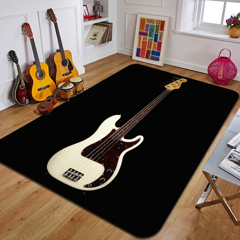 

Guitar Printed Carpet Fashion Yoga Mat Non-Slip Carpet Bedroom Decoration Outdoor Carpet Bedroom Birthday Gift