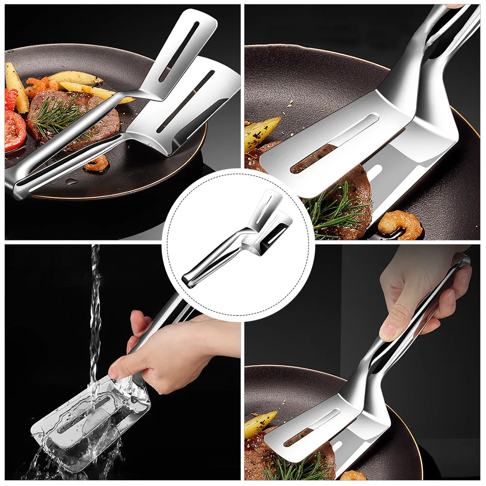 

1 шт. Зажим для барбекю из нержавеющей стали, противоскользящий, прочный, легкий, для стейков, для домашнего гриля, фуршета, ежедневного использования