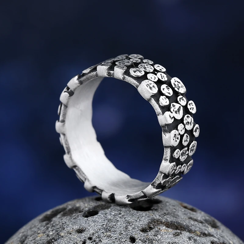 Fashion Dropshipping Viking Gothic Stainless Steel Geometry Ring Men Wedding Rings Womens Band  Jewelry Gift Anel