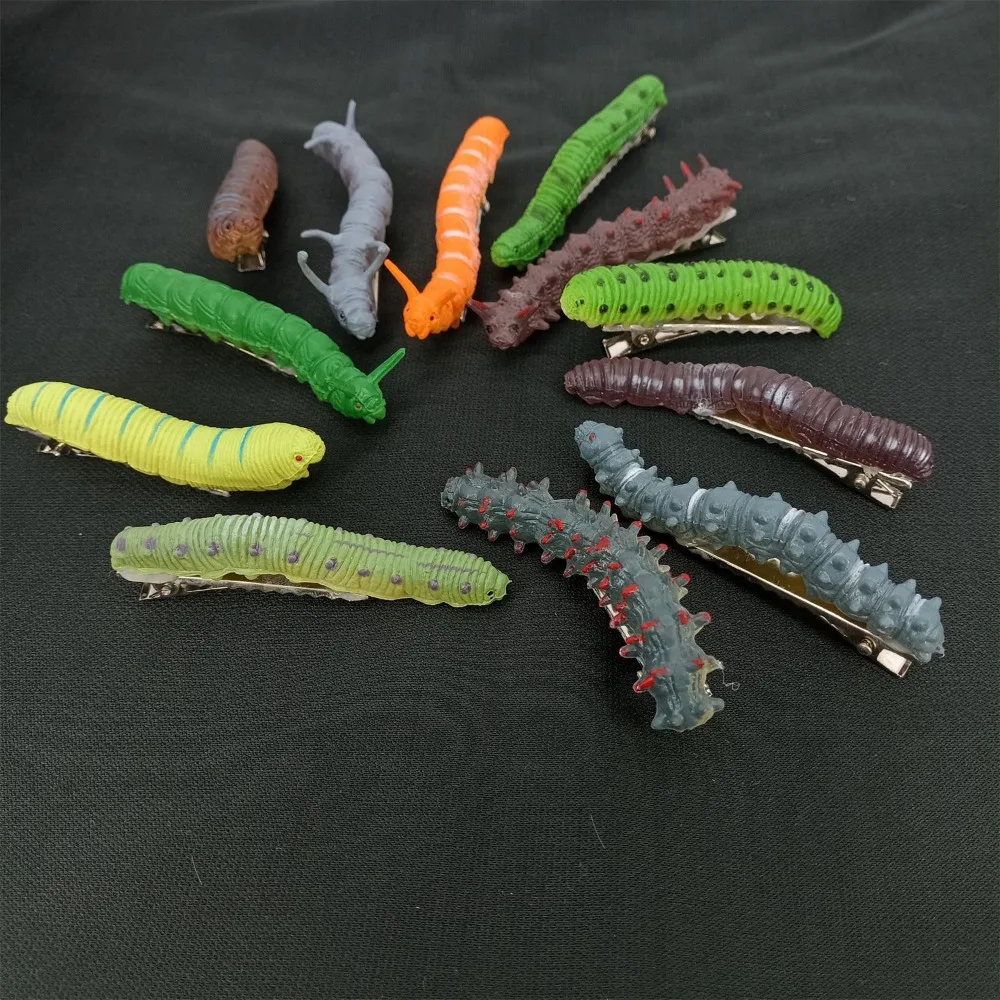 

Festival Atmosphere Simulated Halloween Hair Claw Crawl Startle Caterpillar Hair Clip Prank Prop Insect Animal Model