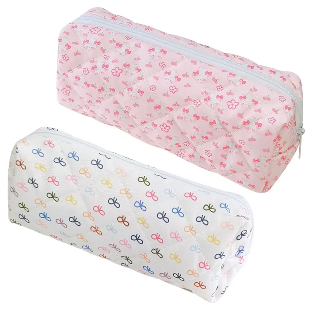 High Quality Bowknot Pen Bag Large Capacity Multifunctional Pencil Pouch Stationery Bag for Students
