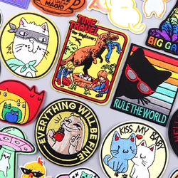 Hip Hop Animal Embroidered Patches For Clothing Thermoadhesive Patches On Clothes Cartoon Patch For Clothes Stickers Applique