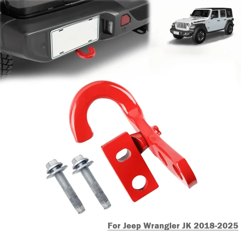 

Replace Rear Bumper Hitch U-shaped Hook Car Trailer Rear Towing Hook For Jeep Wrangler JK 2018-2025