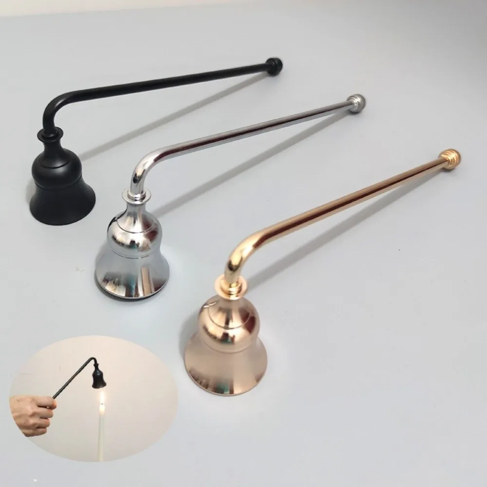 Luxury Bell Shaped Candle Wick Trimmer Long Handle Turn Off Extinguisher Flame Snuffer SPA Hotel