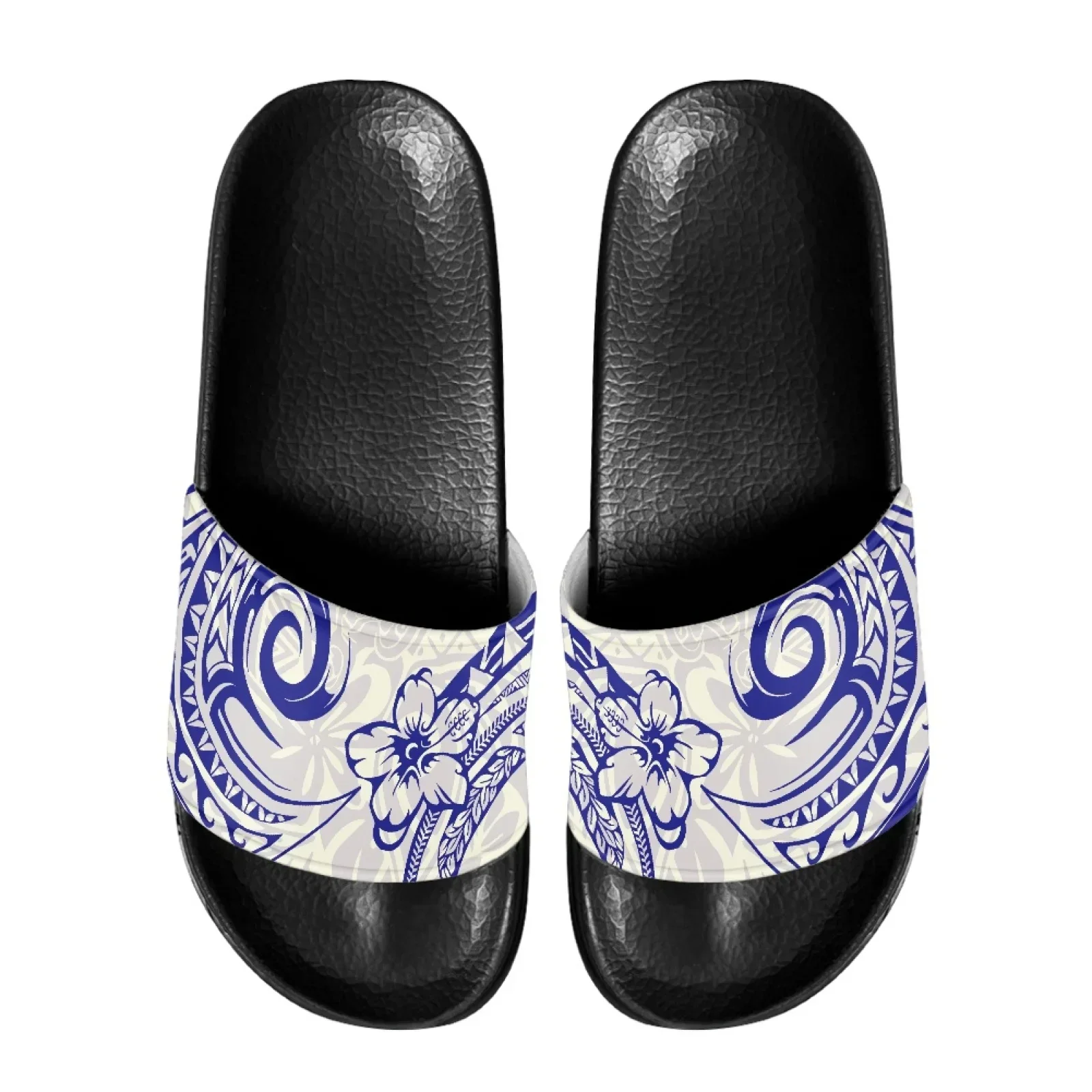 Polynesian Tribal Pohnpei Totem Tattoo Prints High Quality Men Women Slippers Indoor Outdoor Sandals Beach Thick Soft Sole Slide