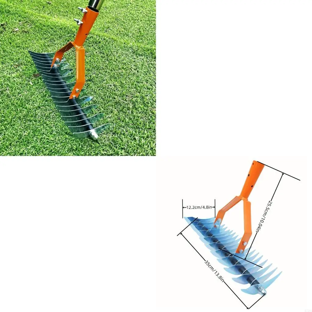 

M7DA 4 Section Extendable Garden Rakes Detachable Head Rakes For Versatile Yard Work