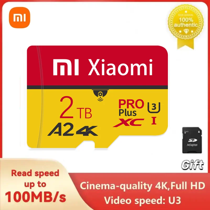 Xiaomi 2TB 1TB High Speed Memory Card 256GB 512GB Flash SD Card 1TB Class 10 Micro Card 128GB TF Card For Phones Tablets Camera