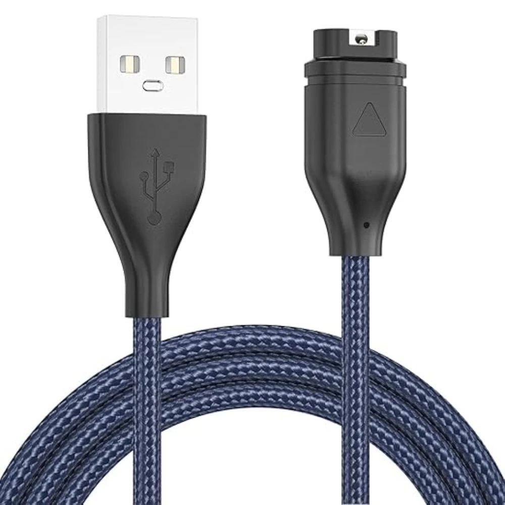 2-Pack Braided Cord Replacement Charger for Garmin Tactix Charlie Garmin BarkLimiter 2 2VT USB Smartwatch Charger Charging Cable