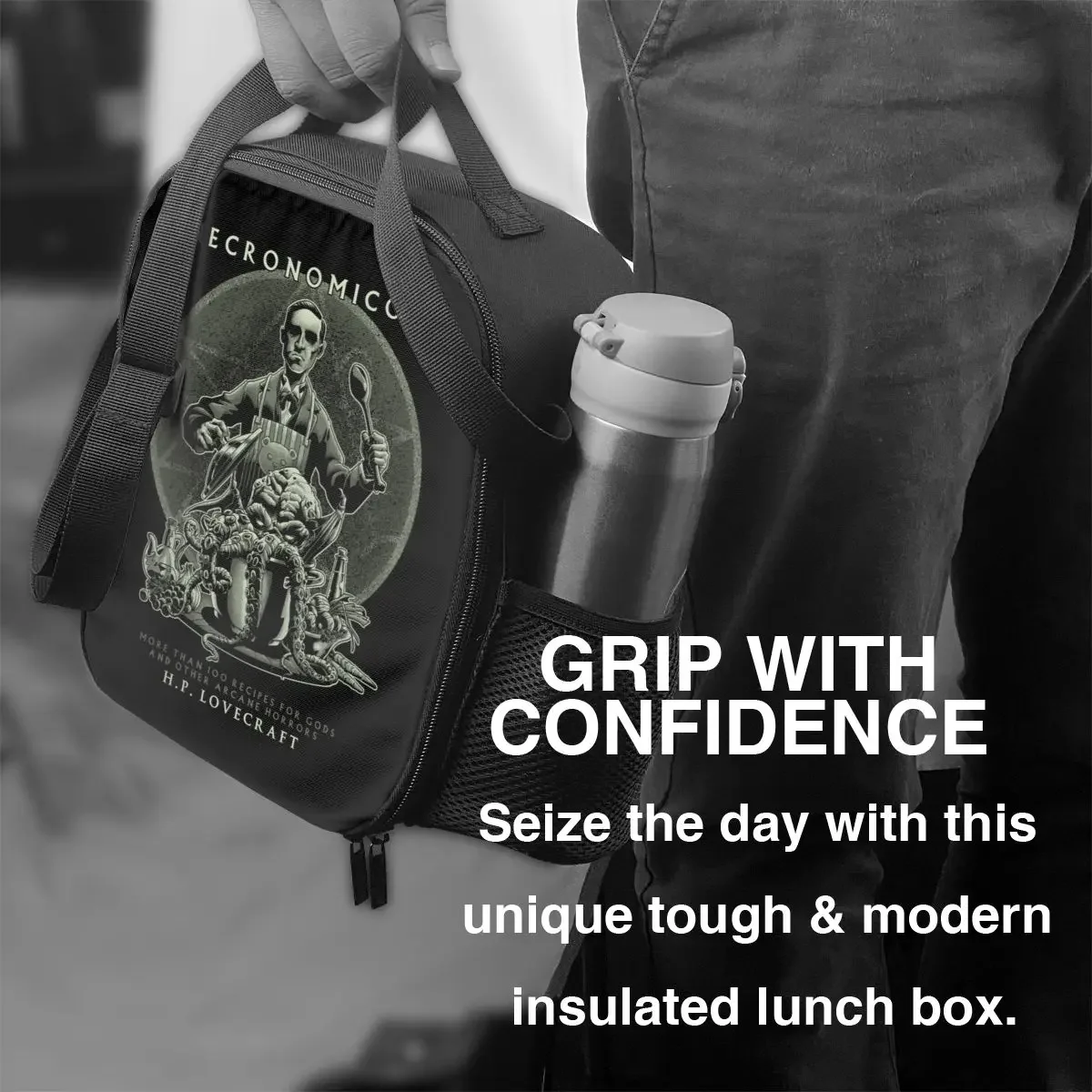 Cooking Call Of Cthulhu Thermal Insulated Lunch Bag Lovecraft Portable Lunch Tote for Kids School Multifunction Bento Food Box