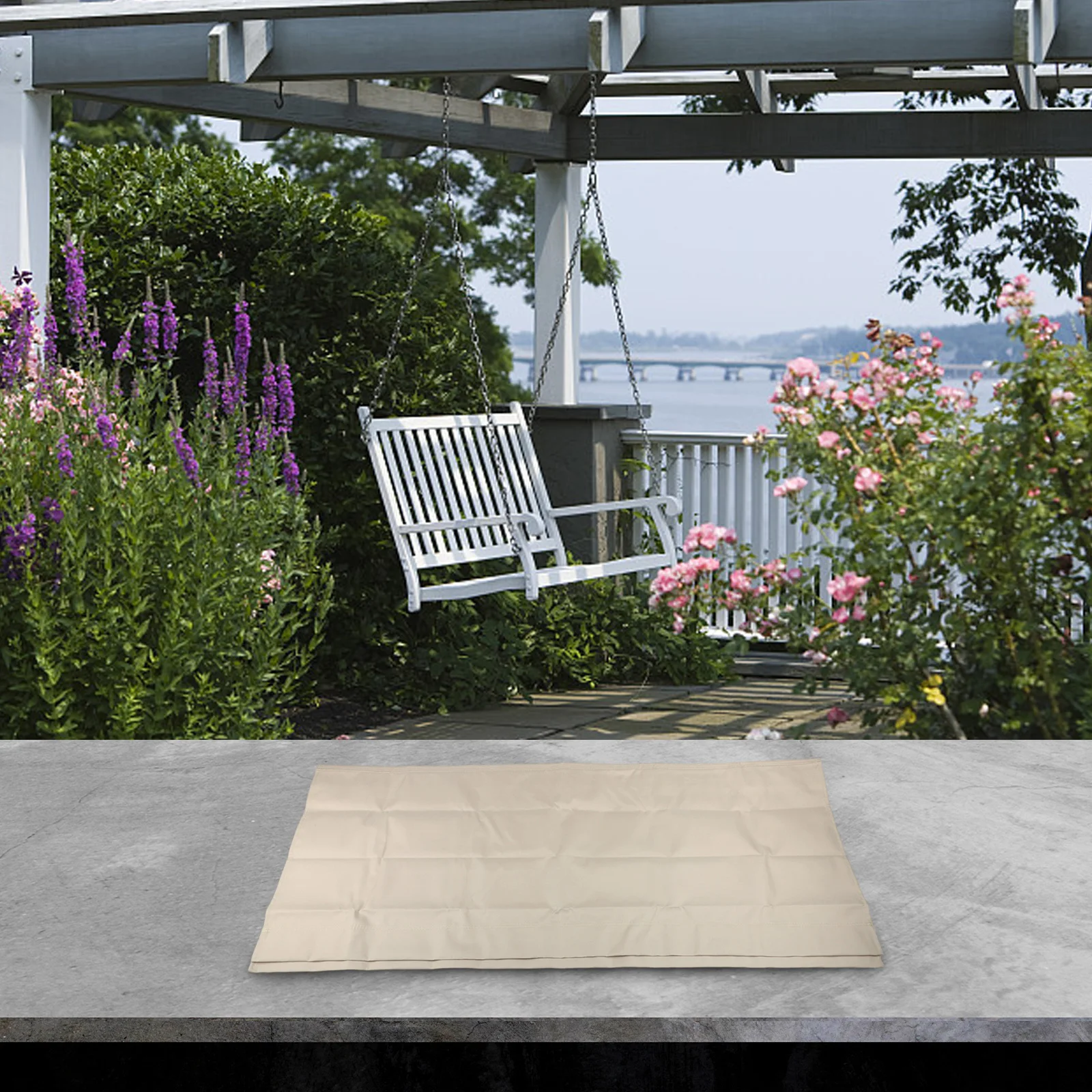 Garden Decoration Outdoor Garden Seat Cover Easy To Clean Swing Seat Cover 600D Oxford Cloth Easy To Clean Fabric