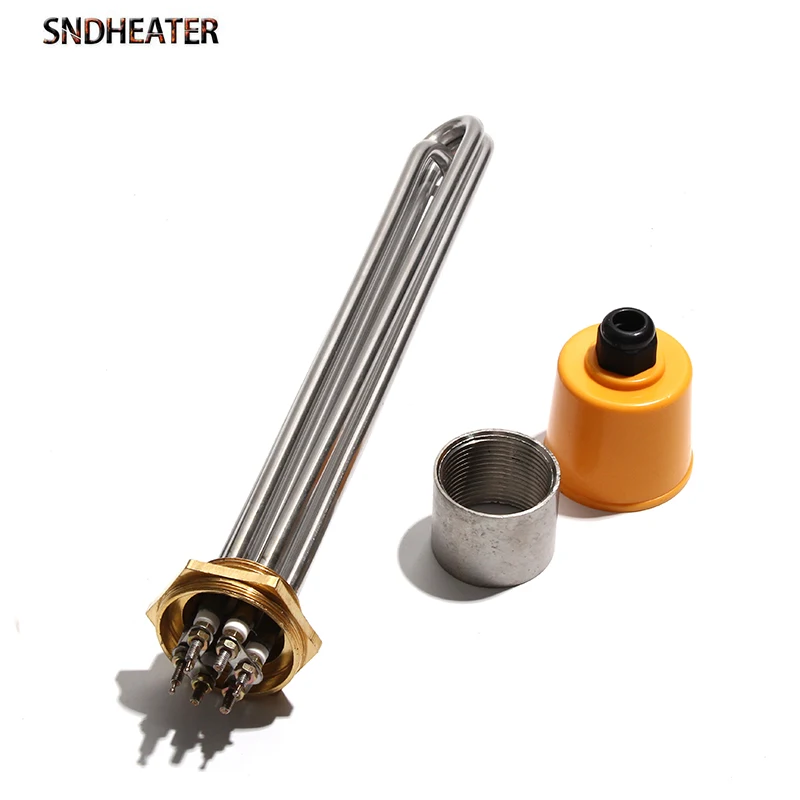 SNDHEATER DN32/DN40/DN50 Heater Element Stainless Steel TEN 110V/220V Immersion Heating Resistance Pipe With Internal Nut