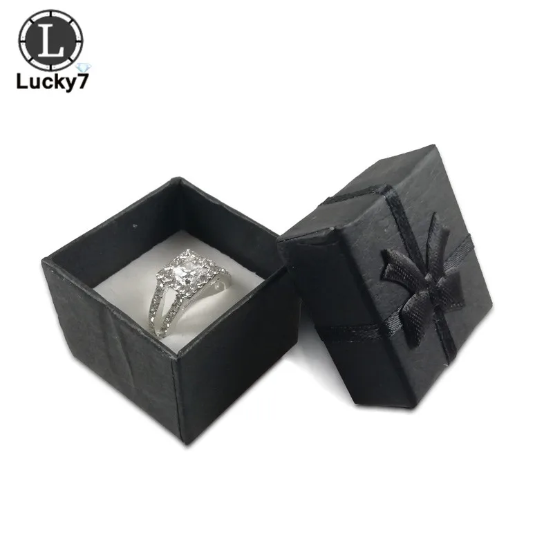 Wholesale 48pcs/lot Fashion Jewelry Box, Multi colors Rings Box, Jewelry Gift Packaging Earrings Holder Case 4*4*3CM