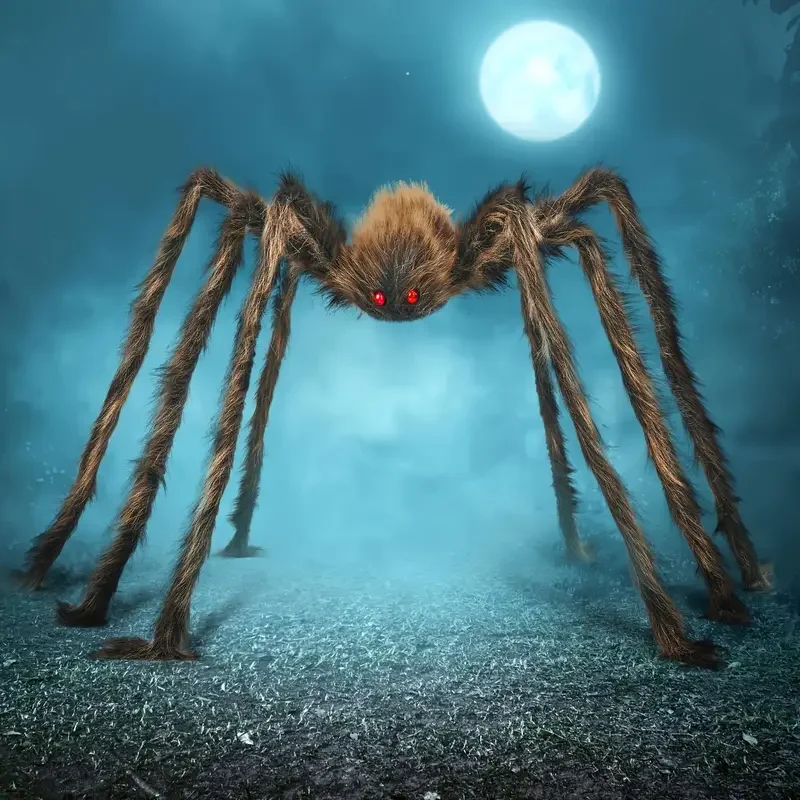 Хэллоуин гигантский пушистый поддельный паук плюшевый реквизит страшный черный паук украшение для наружного двора дом с привидениями вечерние использование Хэллоуин гигантский пушистый поддельный паук плюшевый реквизит страшный черный паук украшение для наружного двора дом с привидениями вечерние использование