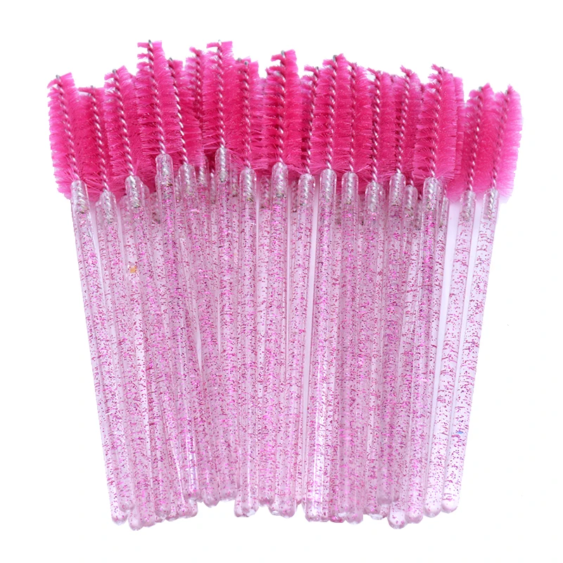 101Pcs Disposable Mascara Wand Micro Eyelash Cleaning Brushes Lash Extension Silicone Lip Spoolies With Lashes Bag Wholesale