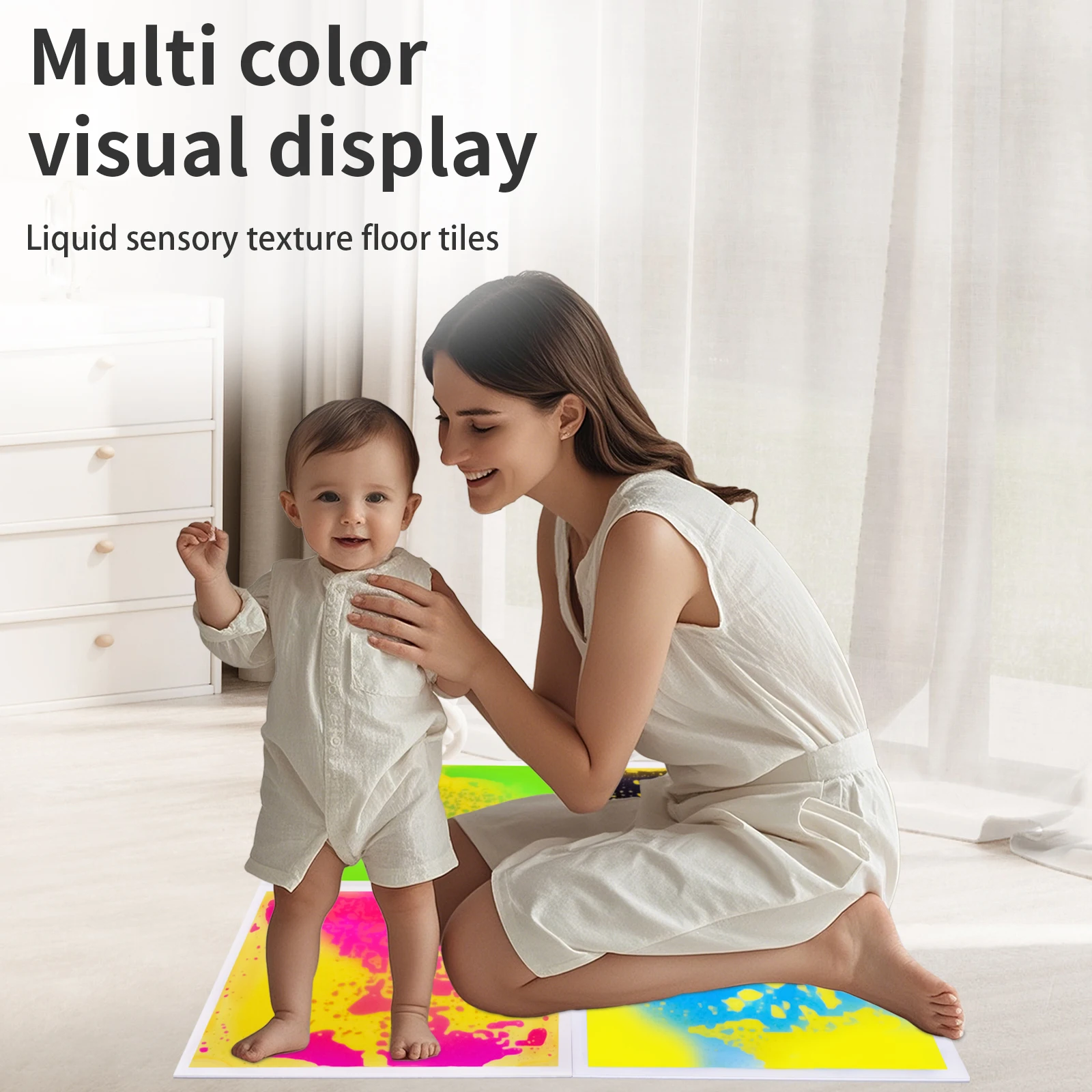 Zachte visuele sensorische speelgoedmat voor zacht tastbaar plezier - Zintuiglijk spel Educatief speelgoed voor kinderen