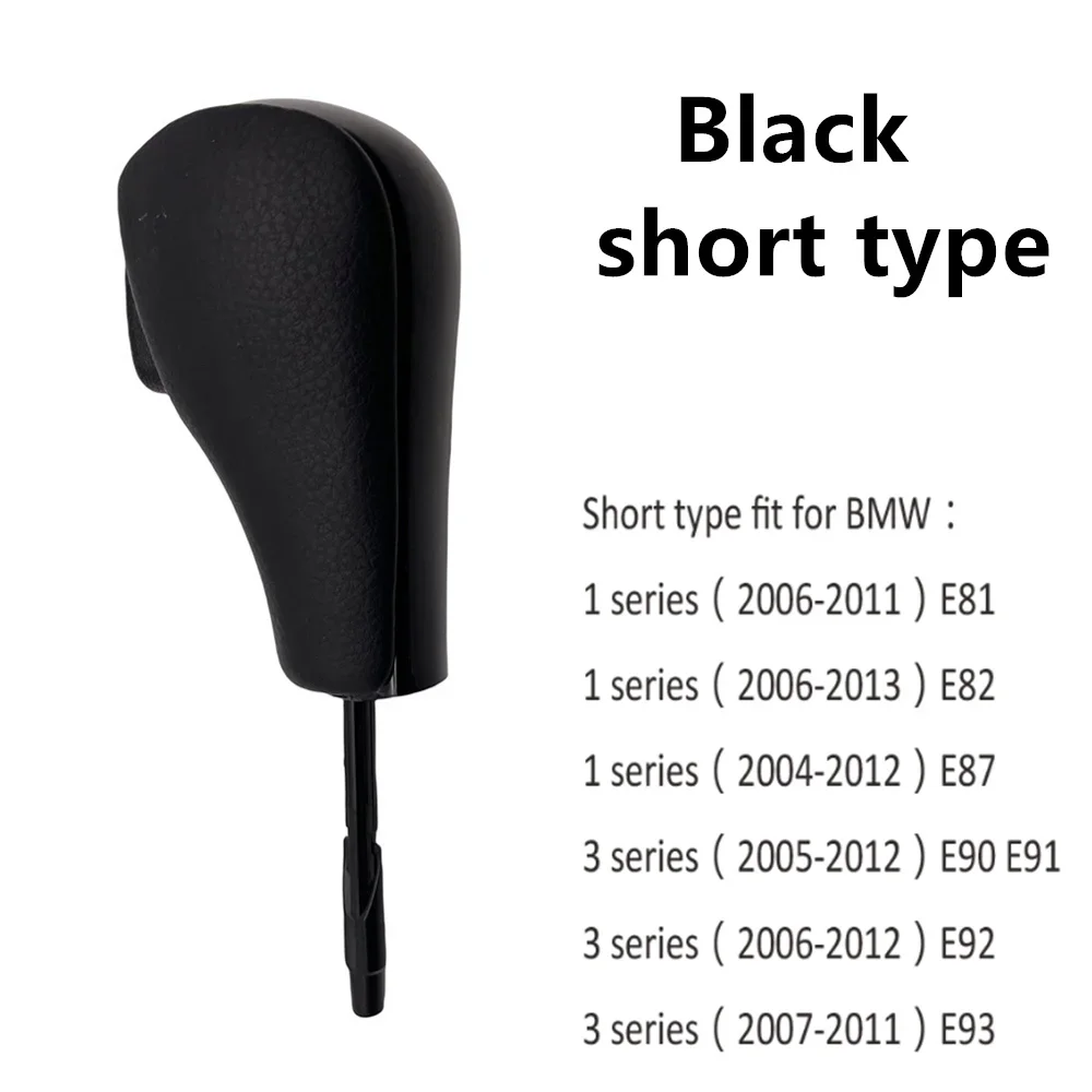 

Для BMW E36 E46 E39 E53 E60 E61 E83 E81 E82 E87 E90 E91 E92 E93 Новая ручка переключения передач из углеродного волокна, кожаный рычаг переключения передач, Стайлинг автомобиля
