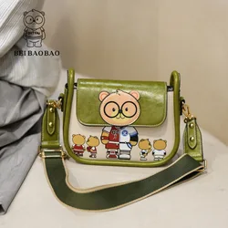 Beibaobao 2024 nowy singiel mała torba na ranię Bolso de mujer damski Crossbody torebka podsiodłowa rekreacyjny modna torebka Instagram Retro