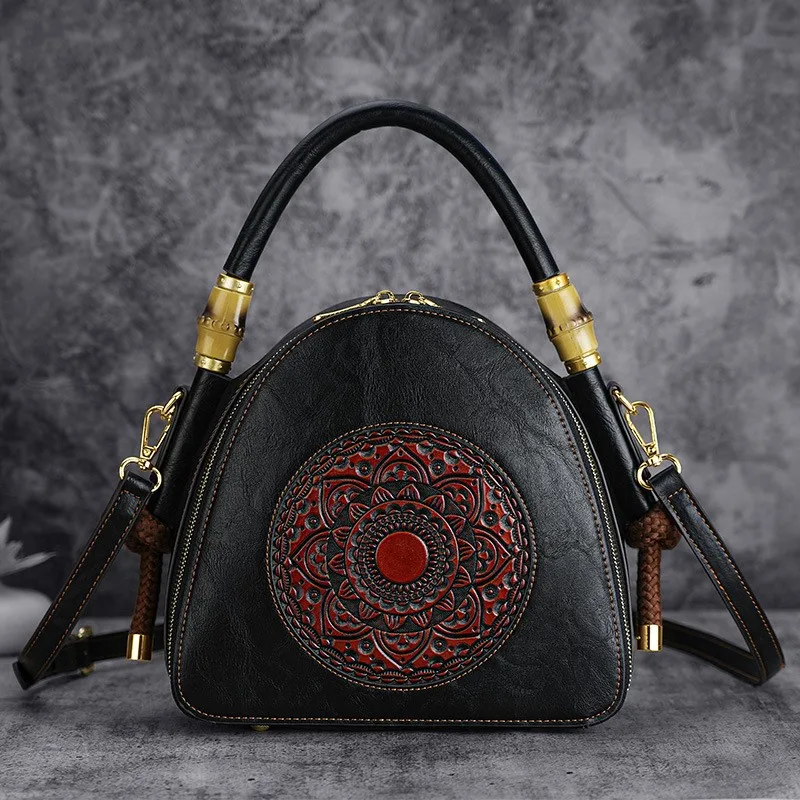 MOTAORA Vintage Embossed Women\'s Shoulders Bag For Woman Handbag 2024 New Handmade Bohemian Female Leather Handbags 8 Colors SAC