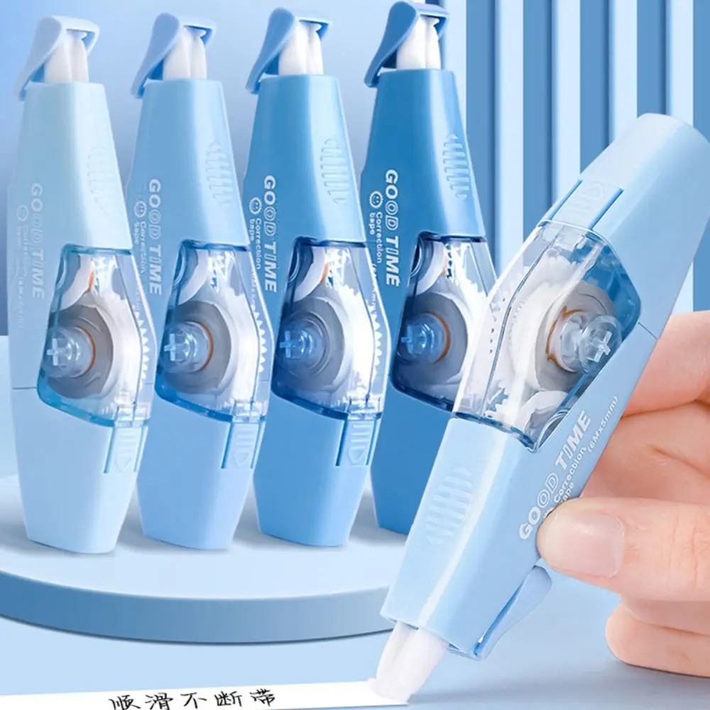 6PCS/Set Silent Correction Tape Pen Shape Large Capacity Silent Coating Tape Gradient Color Student Alteration Tape Students