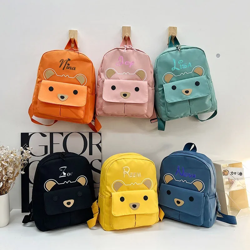 Kunden spezifischer Name Kinder rucksack neuer Kindergarten Baby rucksack 1-3-6 Jahre alte Jungen und Mädchen niedlichen Rucksack