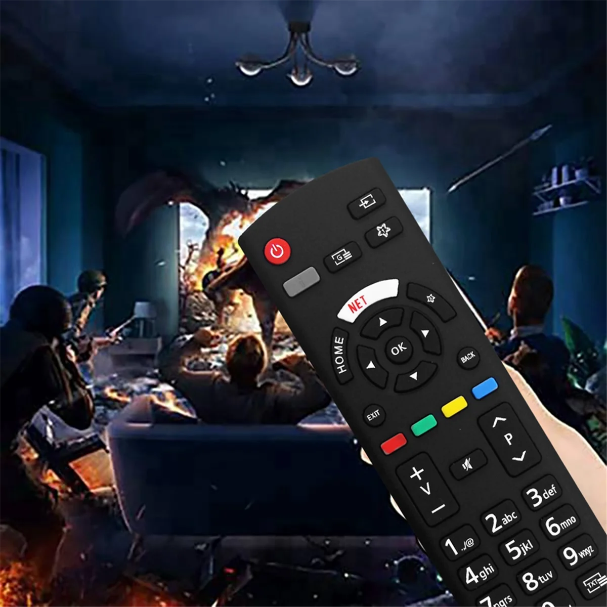 A56X เปลี่ยน RC42128 รีโมทคอนโทรลทีวีสําหรับ Panasonic Smart Digital TV Universal Remote Controller