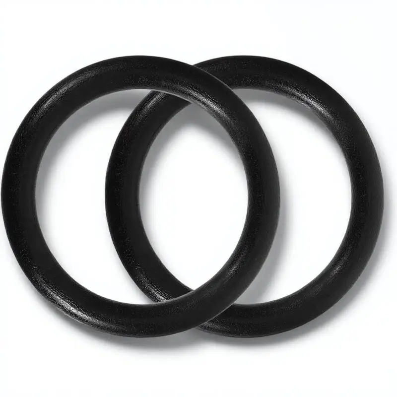 

1Pair ABS Gymnastics Rings Fitness Adjustable for Upper Body Strength Pull-Up Dips Push-Up Training Workout Rings Black