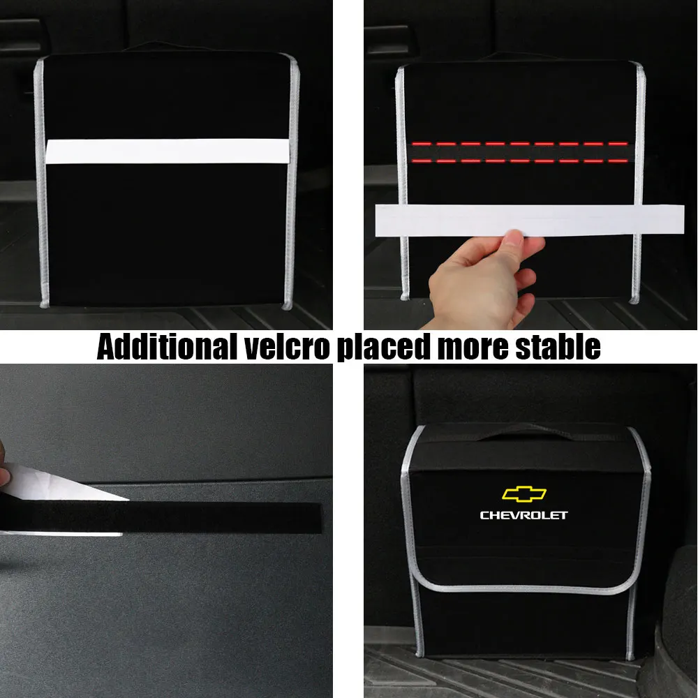 Caja organizadora de maletero de coche de gran capacidad, bolsa plegable de almacenamiento de herramientas multiusos para Chevrolet Cruze Lacetti