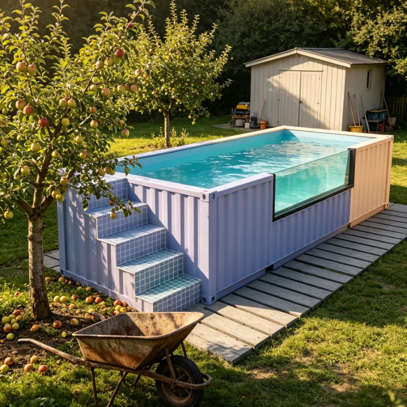 Multi-scene Modular Container Swimming Pool, Shipping Container Pool for Villa & Family Garden