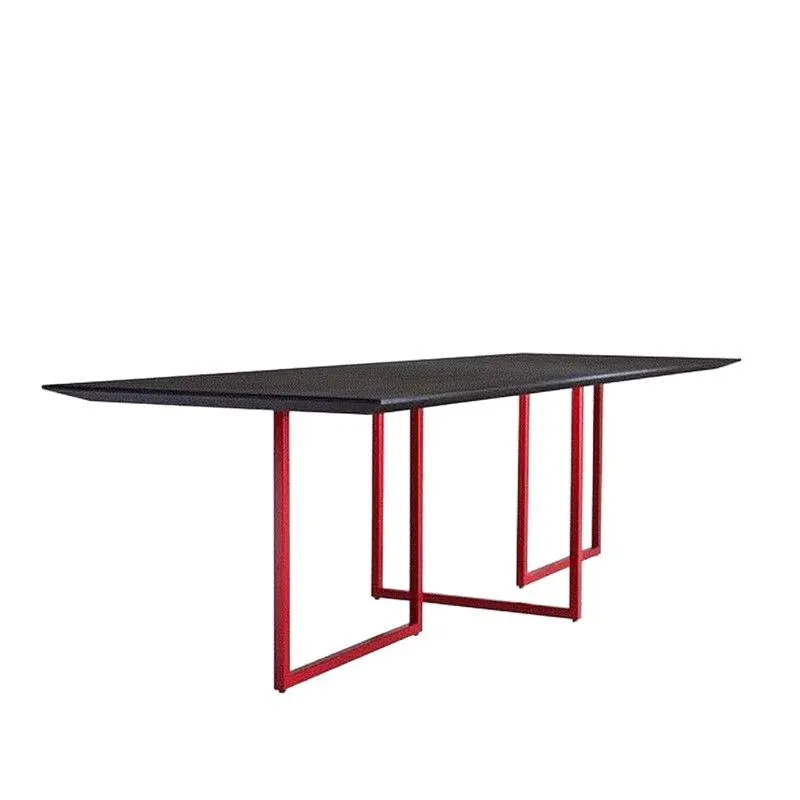 

Simple solid wood desk creative rectangular minimalist meeting light luxury designer personalized fashion table