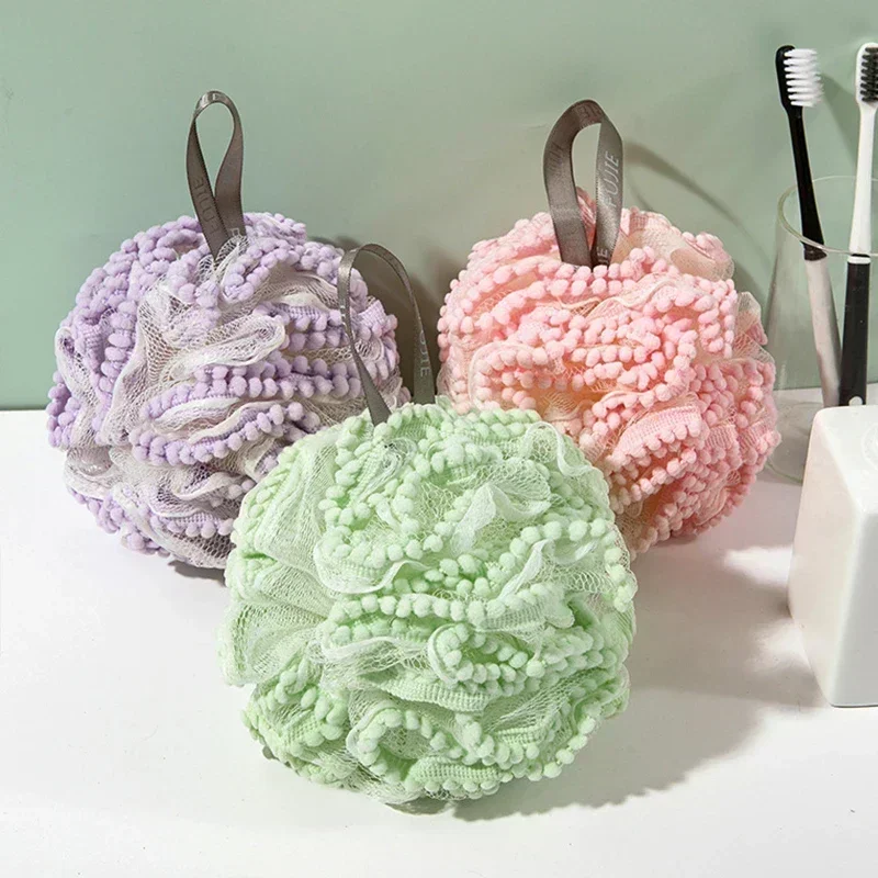 Household Bath Ball Cute Lace Bath Flower Durable Kids Adult Shower Brushes Exfoliating Body Wash Scrubber Cleaner Bath Sponge