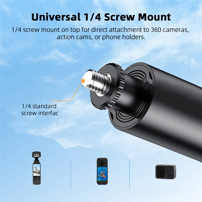 For Insta360 X5 / OSMO POCKET 3 Invisible Selfie Stick Bundle Handle Panoramic Camera Accessories-A09I
