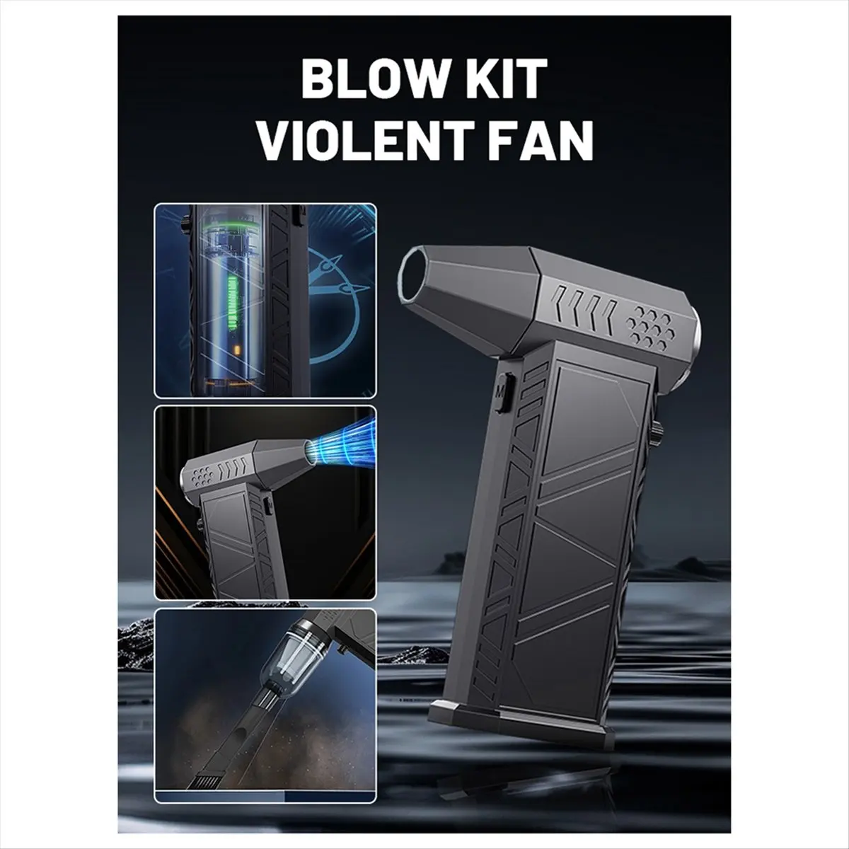 AA97 Ventilatore 300000 giri/min Potente ventilatore d'aria Motore brushless Turbo Ventilatore 8000mAh Souffleur Air Puissant Ventilatore per auto