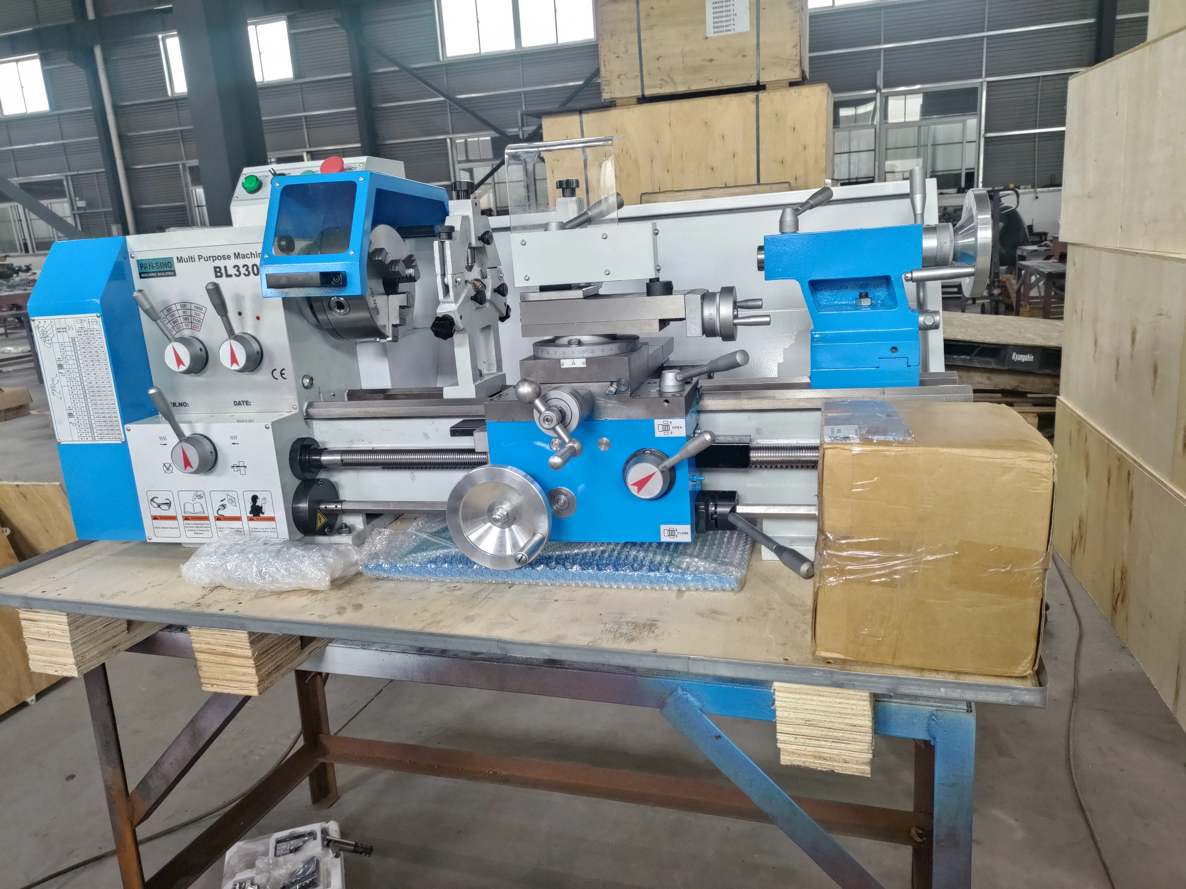 Bench Gear Lathe Machine BL330E 1100W Turning Lathe Machine Horizontal Metal Machine Lathe