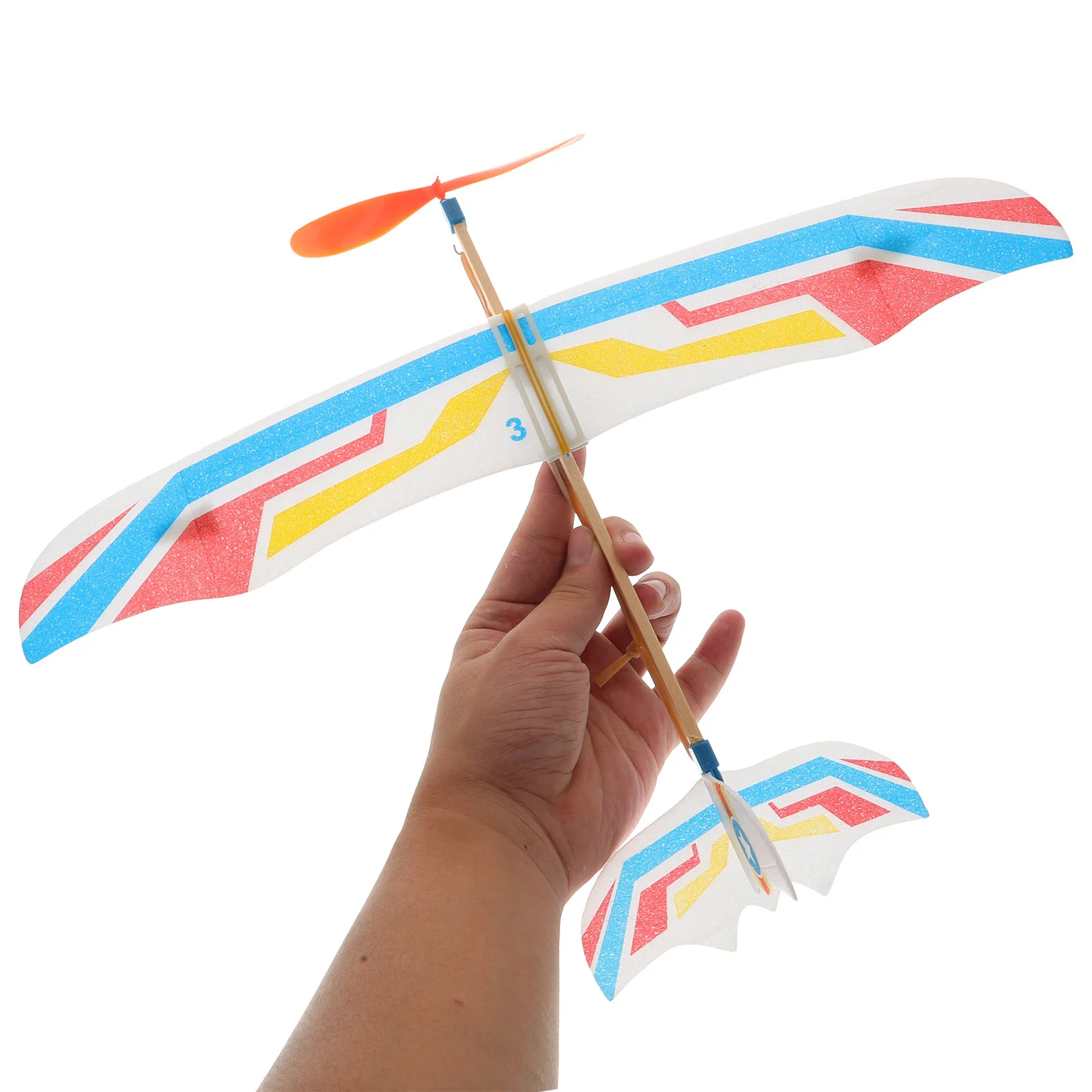 10Pcs Airplane Model Kids Toys Handmade Rubber Band Glider Wooden Planes Assemble Aircraft Airplane Model Biplane Toys for Kids