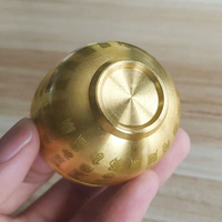 Pure Brass Baifu Cylinder Feng Shui Lucky Fortune Cornucopia Living Room Study Desktop Treasure Bowl Ornament Small Ashtray